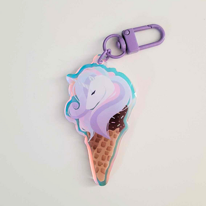 Unicone Holographic Keychain