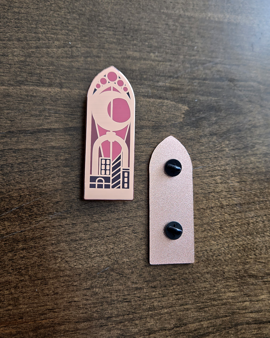 Crescent City Stained Glass Enamel Pin.