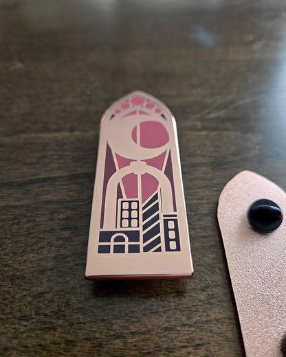 Crescent City Stained Glass Enamel Pin.