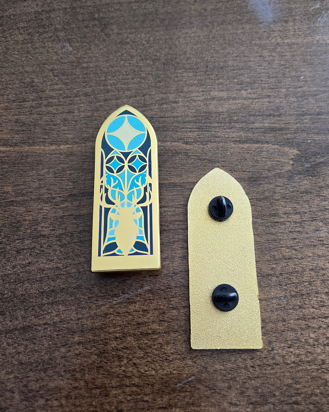 Throne of Glass Stained Glass Enamel Pin.