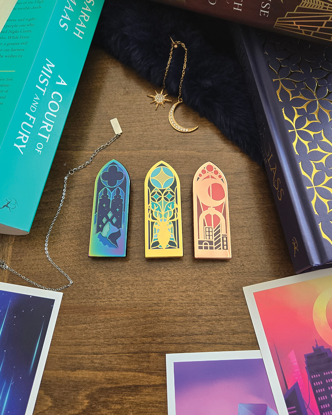 SJM Book Series Stained Glass Enamel Pin FULL SET (PREORDER)