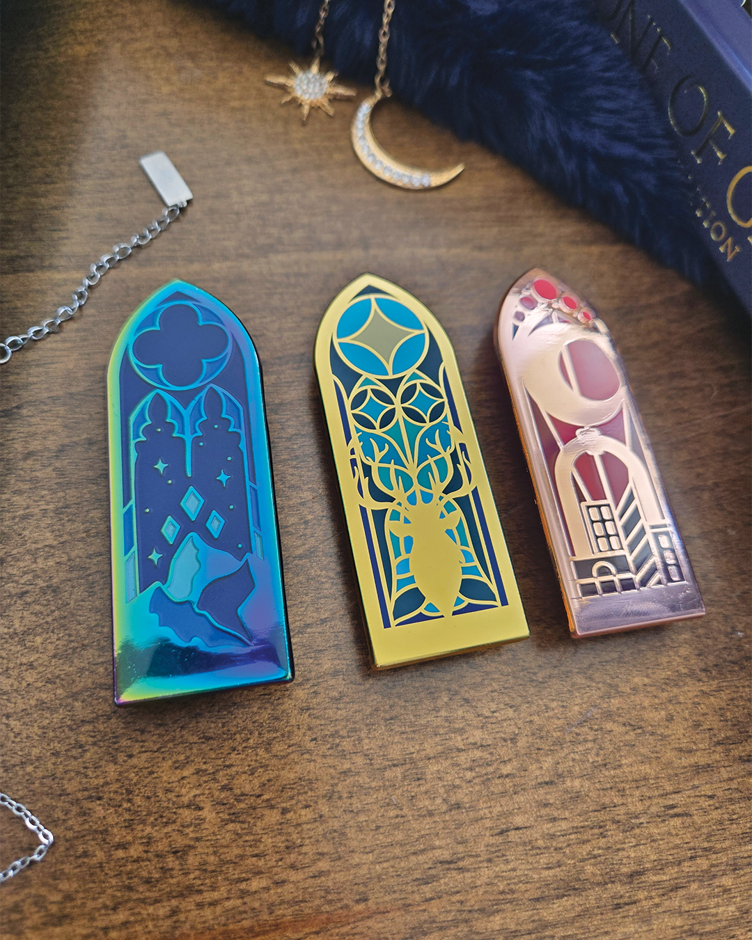 SJM Book Series Stained Glass Enamel Pin FULL SET (PREORDER)
