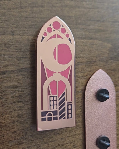 Crescent City Stained Glass Enamel Pin.